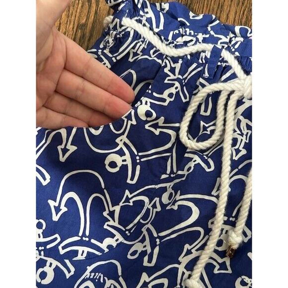 Lilly Pulitzer Blue Anchors Away Avery Skirt Anchor Pattern Boating Navy Size XS - Picture 5 of 11